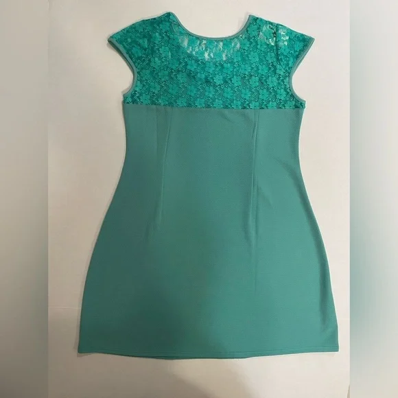 Green Lace whimsical feminine comfort Dress Size 1XL NWT - Picture 3 of 8